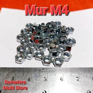 M4 Nut - Lock Nut 7 - Nut 4 mm