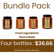 Dried Shrimp Chilli 180ml/Sambal Belacan Chilli 180ml/Chicken Rice Chilli 180ml/Fried Shallots 280ml