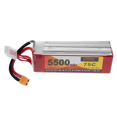 ZOP Power 22.2V 5500mAh 75C 6S LiPo Battery XT60 Plug for RC Drone