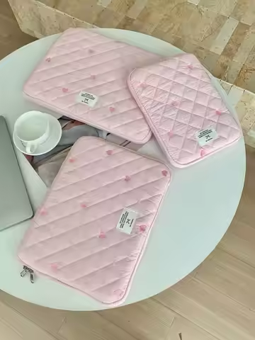 Cute Print Love Embroidery Laptop Bag 11 13.3 14 15 15.6 16 Inch Computer Bag Protection Case Laptop