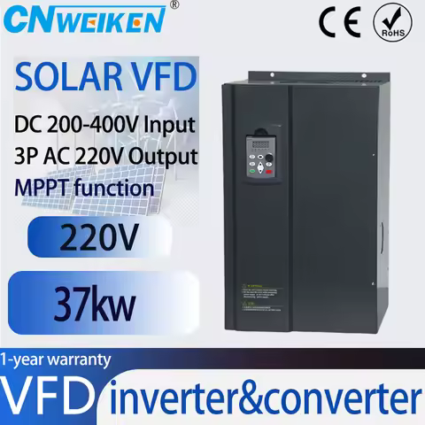 Solar VFD 37KW DC200-400V in 220V 3P out Variable Frequency Drive Water Pump Drive Inverter Converte