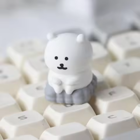 Manga Joke Bear Theme Keycap Cute Resin Peripherals Art Keycaps Anime PC Game for Mechanical Keyboar
