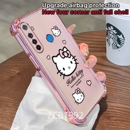 【 Hot Sale 】Case for Realme 5 5i 5s 6i c3 phone case TPU cute and fashionable cat four corner anti d