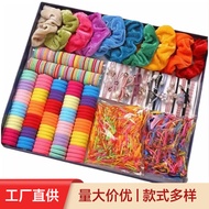 Hair Accessories Set Elastic Hair Bands Hair Clips Simple Hair Ties Women Satin Solid Color Scrunchi