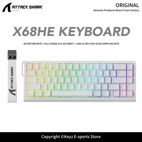 ATTACK SHARK X68HE X68PRO HE Magnetic Axis Gaming Keyboard 0.01mm RT Accuracy 0.125ms Ultra Low Late