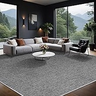 LBRO2M Faux Jute Area Rug 9X12 Washable Rug for Living Room Bedroom Natural Jute Look Indoor Outdoor