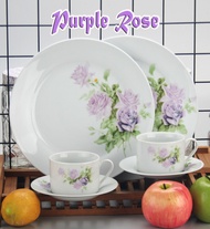 4pc Vintage Floral 7inch Porcelain Dessert Plate Set LZ90174