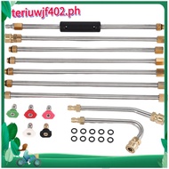 7 Pieces Pressure Washer Extension Wands 10Ft Replacement , Curved Rod 30 or 120 Degree, 6 Pieces  N