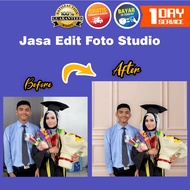 Jasa Edit Ganti Background Foto Studio Wisuda Keluarga Pasangan Pacar Couple