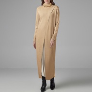 VONDA | เสื้อสเวตเตอร์คอสูงผู้หญิงลำลองแขนยาว 2025 ฤดูใบไม้ร่วง เสื้อคลุมยาวแบบสวม ดีไซน์หรูหรา ตัดต