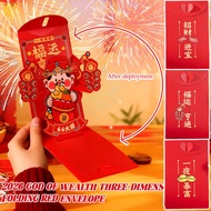 5Pcs Chinese New Year Red Envelope Cardstock - Auspicious Year of the Horse Design for Lunar Festiva