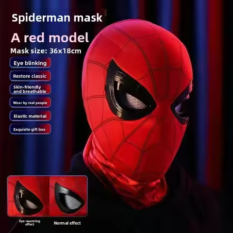 Spider Man headgear eyes movable electric blinking luminous extraordinary mask Wan Christmas cos hel