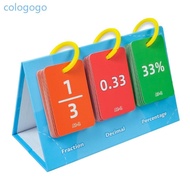 COLO Fraction Decimal Percentage Pair Flip Chart Math Learning Flip Chart for Kids