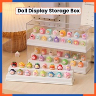 2/3 Tier Transparent Acrylic Display Box Dust Proof Acrylic Toy Figure Storage Doll Display Box with