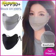 JIYAN2866 Ice Silk Face Sun Protection Anti-UV Face Shield Fashion Sunshade Sunscreen Summer