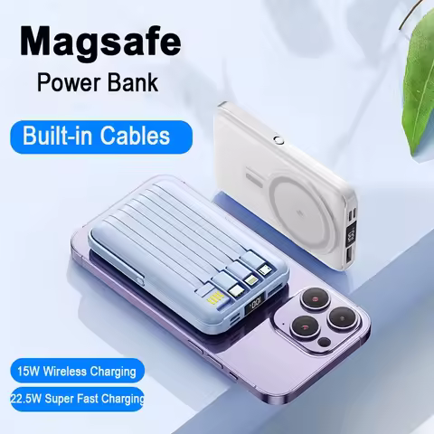 30000mAh Magsafe Magnetic Wireless PowerBank with Cable Stand Fast Charger Portable Battery for iPho