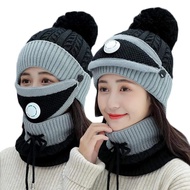 3 in 1 Korean Style Women's Scarf and Mask Beanie for Cold Weather Imported