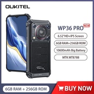 Oukitel WP36 Pro Rugged Phone 6GB RAM+256GB ROM 10600mAh Mobile Phones Android 13 13MP Camera 6.52 I
