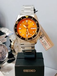 SEIKO SRPK35K1  SPORTS 5  精工錶 Mechanical Automatic Watch  自動上鏈機械錶  WR 100M  橙色面