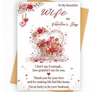 Happy Valentines Day Card Gifts Decorations for Her Wife Women, Womens Wife Valentine's Day Cards Gi