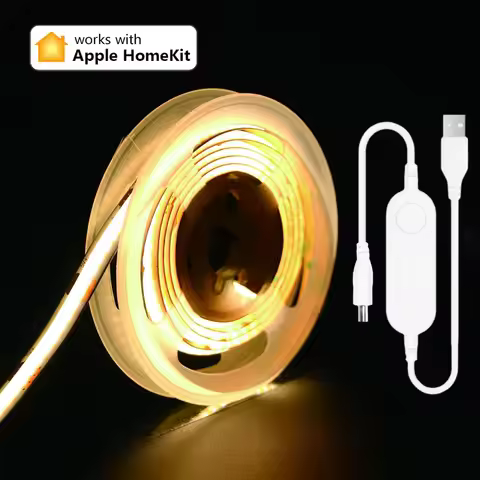 USB Homekit COB LED Strip Light 5V 1m 2m Warm white Neutral white Dimmable Flexible Lamp 3000K 4000K