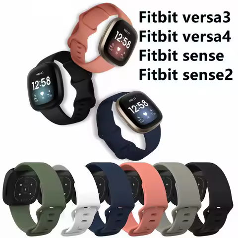Silicone Strap For Fitbit Versa 3/Versa 4 Watch Band Soft smartwatch Correa sport Bracelet Fitbit Se