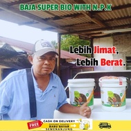 PAKEJ SILVER 3 TONG BAJA SUPER BIO WITH NPK- 10 KG (Baja Sawit, Buah-buahan Dan Sayuran)