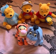📦包順豐櫃 Winnie The Pooh 公仔 一套5隻不散賣  winnie the pooh 童軍小熊維尼 tiger tigger 跳跳虎 Eeyore Eyore 睡衣 pooh pooh