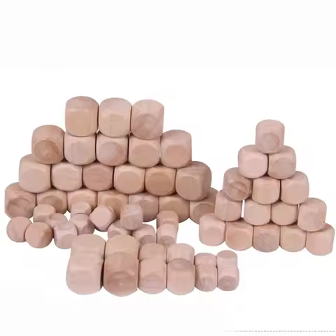 for Children Board Game D6 Dice Engraving 20mm Family Blank Dice 6 Sided Wood Cube Dices Wood Dice