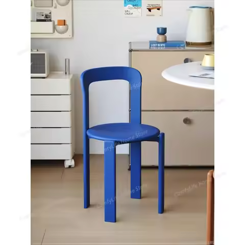 PP Plastic Version Rey Dining Chairs Home Balcony Garden Outdoor Chair Dopamine Stackable Leisure Ch