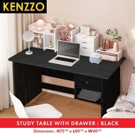 พร้อมส่ง KENZZO:  Florida Luxury Writing Table with Drawers /โต๊ะทำงาน/โต๊ะไม้อ่านหนังสือ