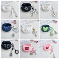 For Sony WF-1000XM3 / XM4 / XM5 Case Luxury Butterfly Keychain Earphone Silicone Protect Cover For S