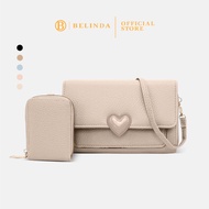 BELINDA Sling Bag For Woman Free Purse Leather Ladies Fashion Mini Long Wallet AY019