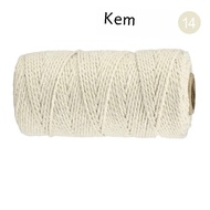 2mm Dây Macrame Dây 100m Thân Thiện Với Môi Trường Cotton Dây Đồ Trang Trí Đường Chỉ May Cho Handmad