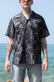 Simple&Raw - เสื้อเชิ้ต BH760 BlueHawaii Shirts (ฺBlack)
