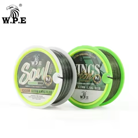 W.P.E 1000m Nylon Fishing Line 0.28mm-0.40mm 11.3LB-25LB Monofilament Fishing Line Carp Fishing Feed