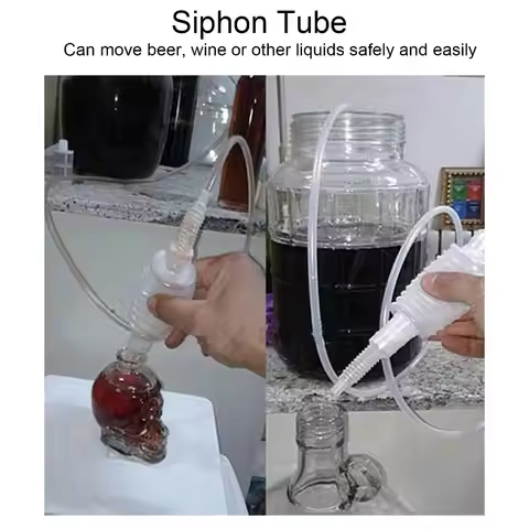 2pcs Durable Plastic Homebrew Transfer Hose With Filter Manual Pump Liquid Siphon Tube Brewing Equip
