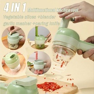 4In1 Multifunctional Electric Vegetable Slicer Garlic Mud Masher Garlic Chopper Pressing Mixer Food