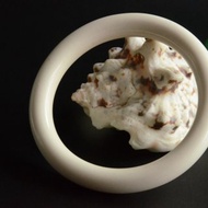 【凝霜】天然猛獁象牙冰料圓條手鐲