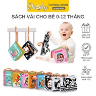 Lalala baby cloth book for newborns 0 to 12 months with 8 rustling sides