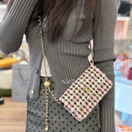 Chanel 粗花呢金球woc鏈條包 金扣 17*11*4  9新 配件盒子 購證 塵袋