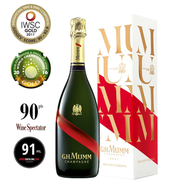 CHAMPAGNE - 法國G.H. Mumm瑪姆紅帶特級香檳 (紅白色禮盒裝)750ml#9001005 Cordon Grand Cordon Brut NV #alc. 12.5%#新舊包裝隨機