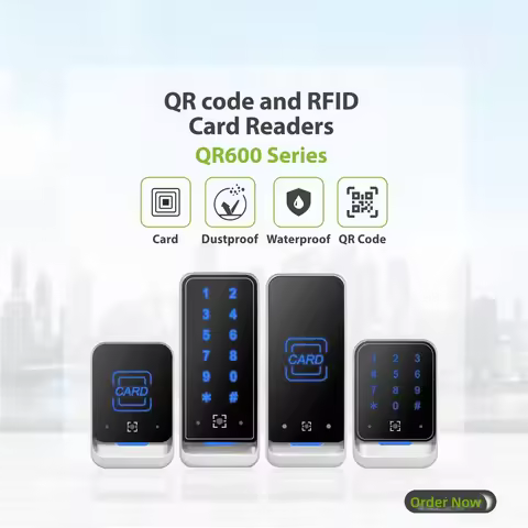 QR600 Series Waterproof QR Code + RFID Access Control Reader | NFC, 13.56MHz IC Card, Wiegand, RS485