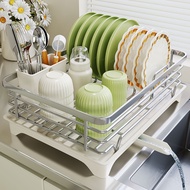 Kitchen Rack304Stainless Steel Bowl and Plate Draining Rack Sink Countertop Bowl and Plate Storage R