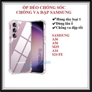 Shockproof Silicone Case for Samsung A57 A56 A36 A17 A26 A16 M35 S24 FE - Shockproof Transparent Pla
