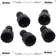 FKILA 5PCS Faucet Connector, Black PP Hose Adapter, Reusable G3/8 Female Thread Hose Connector for E