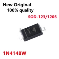 100-1000/PCS New 1N4148W 1N4148 IN4148 Screen printing T4 1206 SOD-123 Patch switch diode