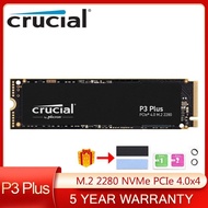 Crucial P3 Plus 500GB 1TB 2TB NVMe Internal Solid State Drive PCIe 4.0 3D NAND M.2 2280 SSD up to 5000MB/s For Desktop Laptop