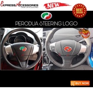 STEERING LOGO Perodua EPOXY EMBLEM sticker Alza Axia ARUZ Viva Bezza Myvi KELISA reflector emblem lo