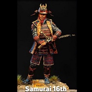 Unassambled 1/24 ancient Samurai of the 16th century stand Resin figure miniature model kits Unpainted